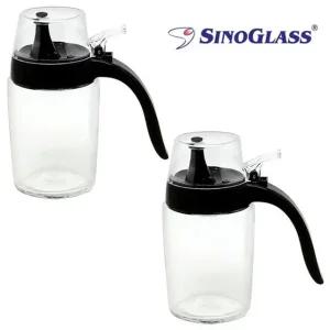 소스 오일병 250ml (블랙) 2P 기름 간장 유리 양념통