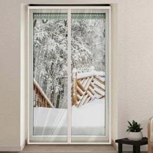 방풍 커튼 바람막이 자석 틈새 막이 블랙 120X120CM 창문바람막이 방한커튼 방풍비닐