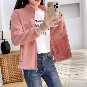 [라일리여성의류] Rly 포근 융털 스탠드넥 후리스 집업 점퍼 바람막이