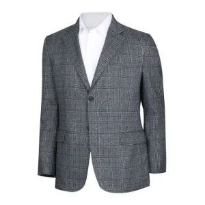 남자 가성비 세련된 체크 투버튼 정장 콤비 자켓 YD-COA-760-그레이