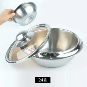 인덕션겸용 HD01VB22 스텐 뚝배기 24호 인덕션뚝배기 스텐냄비