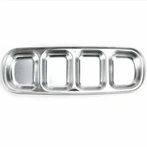 업소용 YD43WH28 4구 스텐 초장그릇 양념식판 캠핑식기