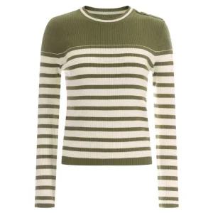 숄더버튼 여성 라운드 골지 슬림핏 캐시미어 긴팔 니트 FR.B-WKN-1758-카키