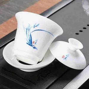 도자기 ZU19PW21 개완(120ml) (난) 도자기찻잔 다도용품