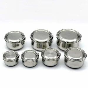 밀폐용기 IJ93KL08 3호 650ml 찬통 스텐 반찬통 원터치 냉장고