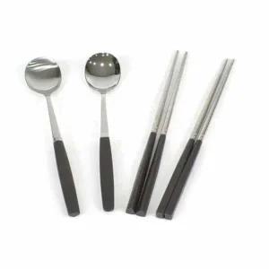 업소용 JV68RD40 유광 사각 숟가락 스텐수저 급식수저