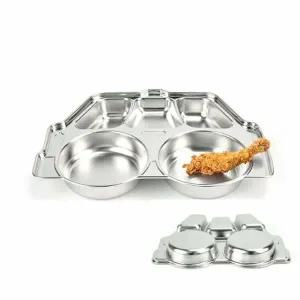 스텐 HW77IN86 27종 5칸 자동차모양 식판 유치원 어린이집 학교