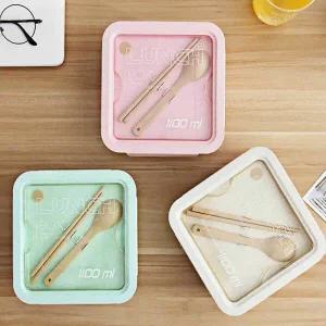 밀프랩 DH44LP25 도시락통 수저 1100ml 밀폐 식판