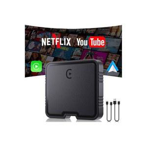 넷플릭스 유튜브 TF 카드 플러그 앤 플레이가 포함된 무선 카플레이 어댑터, AI 박스 어댑터 및 안드로이드 오토 동글 설정이 간편하며 OEM 유선 차량에 적합합니다