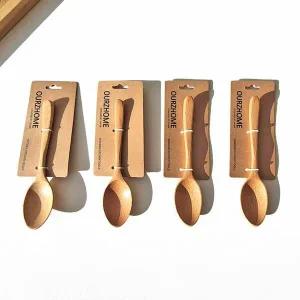느티나무 KF80ZP61 원목 숟가락 4세트 스푼 수저 나무 우드 감