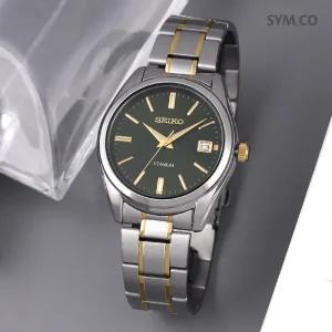 세이코 SUR377P1 사파이어 클래식 정장 그린 콤비 티타늄 남자 메탈 시계 c