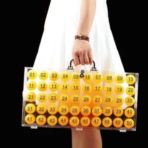 로또탁구공 주황색 벌크 연습용 추첨기 흰색 번호 대용량