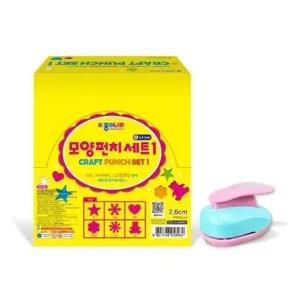 종이나라 모양펀치세트1 대 6입(별 눈꽃 하트 꽃송