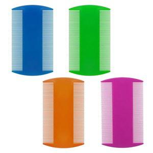 양면 파인 이빨 빗 개 고양이 애완동물의 길고 짧으며 가늘고 두꺼운 털 (4팩)