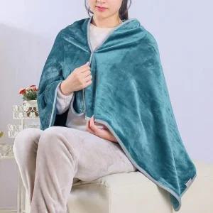 [라일리여성의류] Rly 똑딱이단추 극세사 망토 담요 70x130cm 블