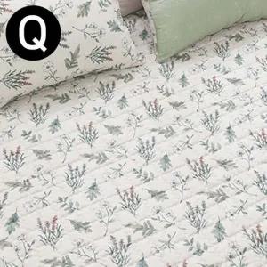 플로럴 소프트마이크로 패드 퀸Q 베이지 카페트겸용 침대패드 패드 침대매트 퀸침대매트 퀸매트