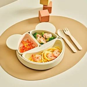 (etv)글라스락 베이비 분리형 실리콘 식판 (베이지)