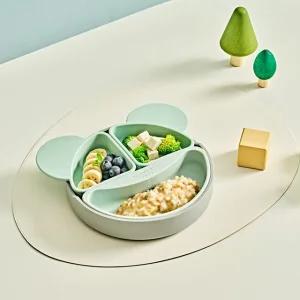 (etv)글라스락 베이비 분리형 실리콘 식판 (블루)