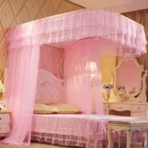 침대모기장 레일형모기장 침대쉬폰커튼 대형모기장 침대레이스 공주침대모기장