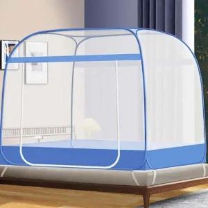 침대모기장 180x200cm 블루 침실 방충 여름 미세원단 사각 날파리 아파트 아기 방