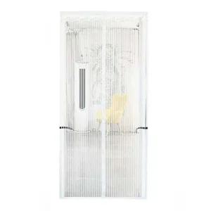 모기장 100x210cm 화이트 커튼 방충 차단 문틀 현관 입구 출입문 미세망 창문 도어