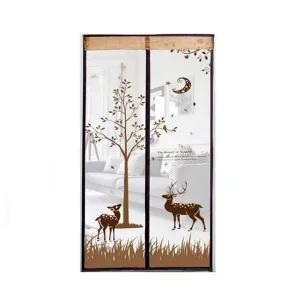 사슴 모기장 100x210cm 브라운 현관 미세망 방문 방충 입구 문틀 출입문 창문 도어