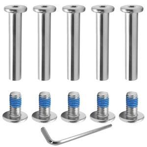 비아웅도 5 세트 32mm 인라인 스케이트 휠 나사, 6mm OD 교체 베어링 롤러 스케이팅 나사 액슬 소켓 1팩 설치 도구 포함