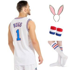 남성 농구 저지 롤라 10 벅스 1 스페이스 무비 90S 힙합 의류 셔츠 코스프레용