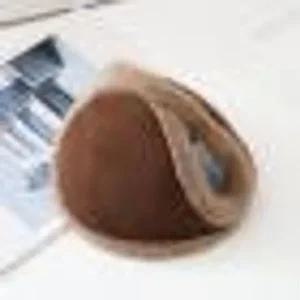 [라일리] Rly 겨울 귀도리 방한 브라운 탄성 방한모  43642312)