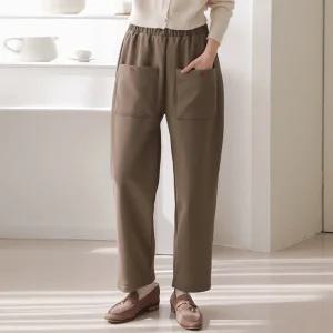 [유야]여성 기모 앞포켓 밴딩 배기 바지 팬츠 -FPN0674- 겨울