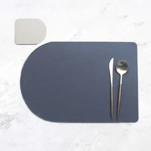 모던홈 양면 가죽 식탁매트+컵받침 데코매트