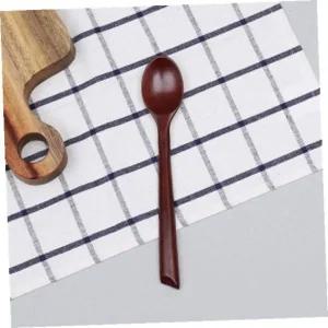 로즈우드 어린이 숟가락 아동용 목재 고급스러운 옻칠