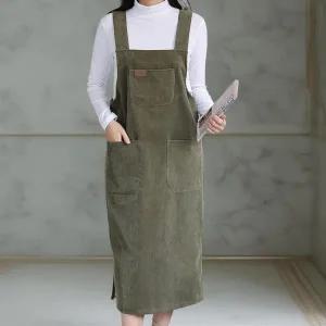 [신세계라이브쇼핑][옷자락] 여성 대형주머니 골덴멜빵 롱원피스 속기모 사이트임 드레스