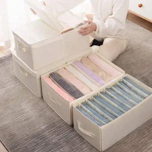 [골드스마일]린넨 재질 속옷 서랍 수납함 티셔츠 양말 정리함 수납장