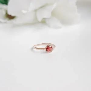 [오팔하우스]925Silver 가넷 물방울 반지 OPNBR14204