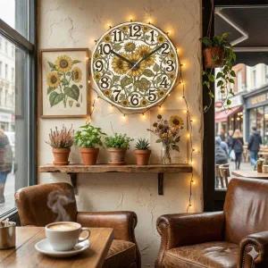 [아트박스]/글륵 독특하고 우아한 해바라기 벽시계