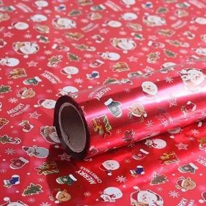 크리스마스 산타 증착롤 포장지 18M
