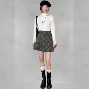 [신세계라이브쇼핑][옷자락] 여성 반 체크 미니 스커트