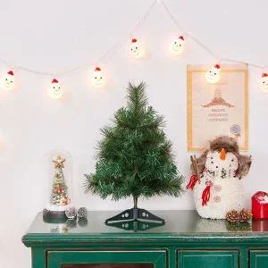 [에이치플러스몰]40cm 뉴리얼 솔잎 혼합 트리 크리스마스 미니트리 인테리어트리