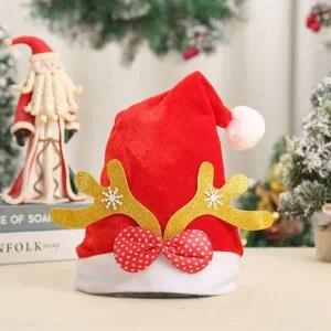 ( )황금 사슴뿔 리본 루돌프모자 크리스마스 산타모자_23898739