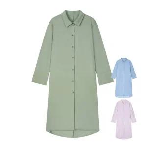 [레이나] 로에드 루즈핏 롱 원피스형 셔츠