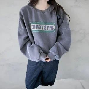 [다잇템] 여성 그런지 라운드 롱슬리브 빅사이즈 맨투맨_23909510_588872