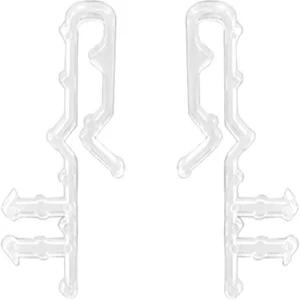 16개 숨겨진 블라인드 클립 2인치 채널 밸런스 홈 윈도우 블라인드용 투명 플라스틱 리테이너
