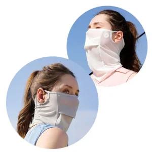 1+1 아이스 실크 페이스커버 자외선 햇빛차단 골프마스크 (XTJ52)