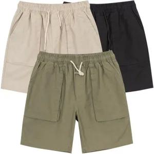 여름 린넨 스판 건빵포켓 5부 밴딩 팬츠 홈웨어 바지