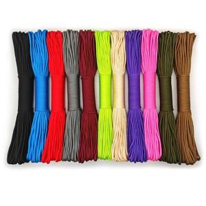 Dia.4Mm 5M/10M/31M 길이 7 스탠드 코어 생존용 Paracord 낙하산 코드 매는 밧줄 캠핑 로프 하이킹 빨랫줄