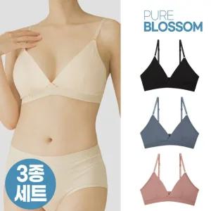 [퓨어블라썸][3종세트] 데일리 코튼 밴딩 플렉스 볼륨 브라/빅사이즈