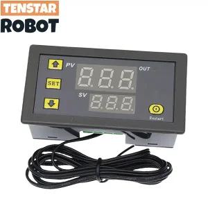 W3230 12V 24V AC110-220V 프로브 라인 20A 열냉각 제어 장비가있는 디지털 온도 제어 LED 디스플레이 온도