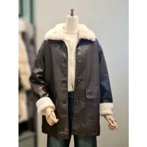 [갤러리아] ab.f.z 뽀글이 퍼안감 페이크레더 퍼카라 코트 ACA1ZL01A