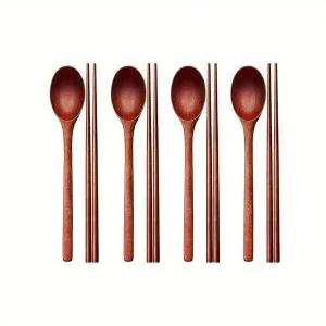 (2+2/총4벌) 옻칠 우드 수저세트 / 우드 조리도구 나무 수저 선물